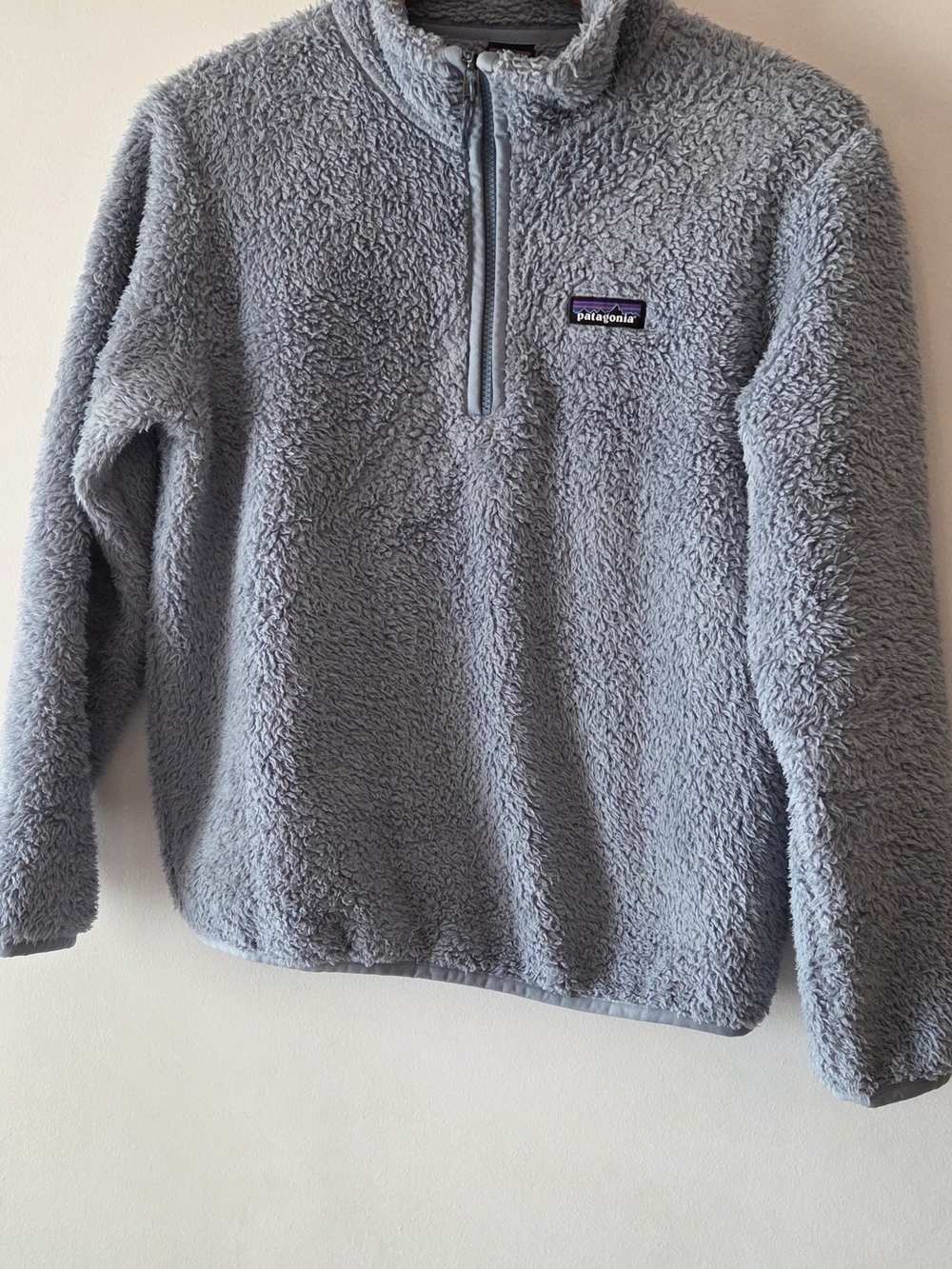 Patagonia Women’s Light BLUE Los Gatos High-Pile Fleece Quarter-Zip Pullover